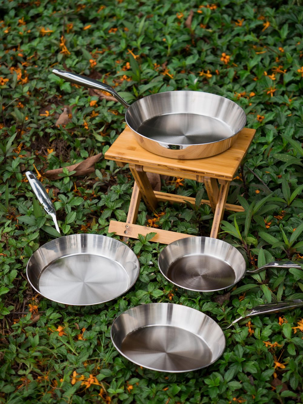 Bốn size chảo inox 316 cạn lòng Haatz Yeon 20, 24, 26 và 28 cm