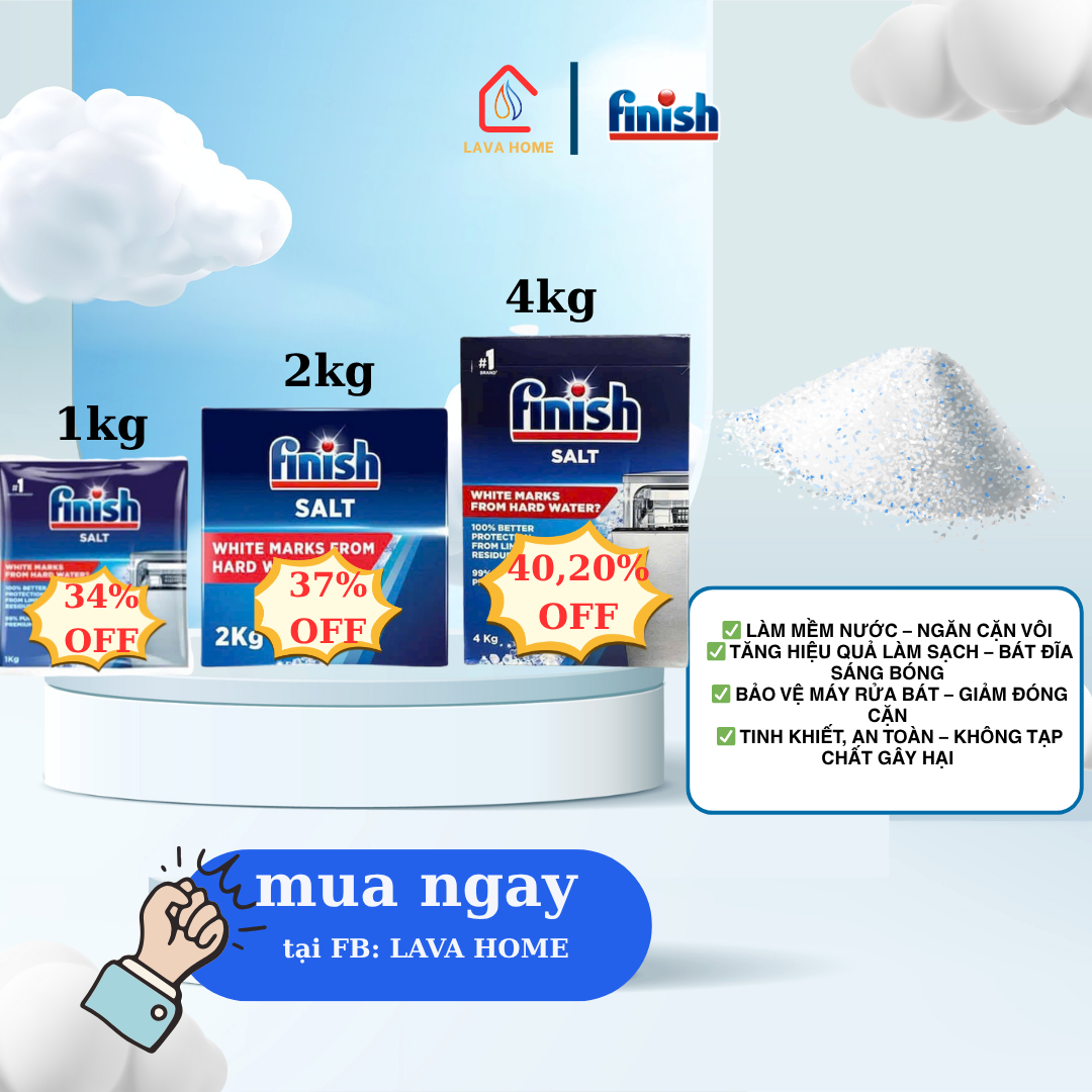 MÁY RỬA BÁT CÓ CẦN DÙNG MUỐI FINISH KHÔNG ?