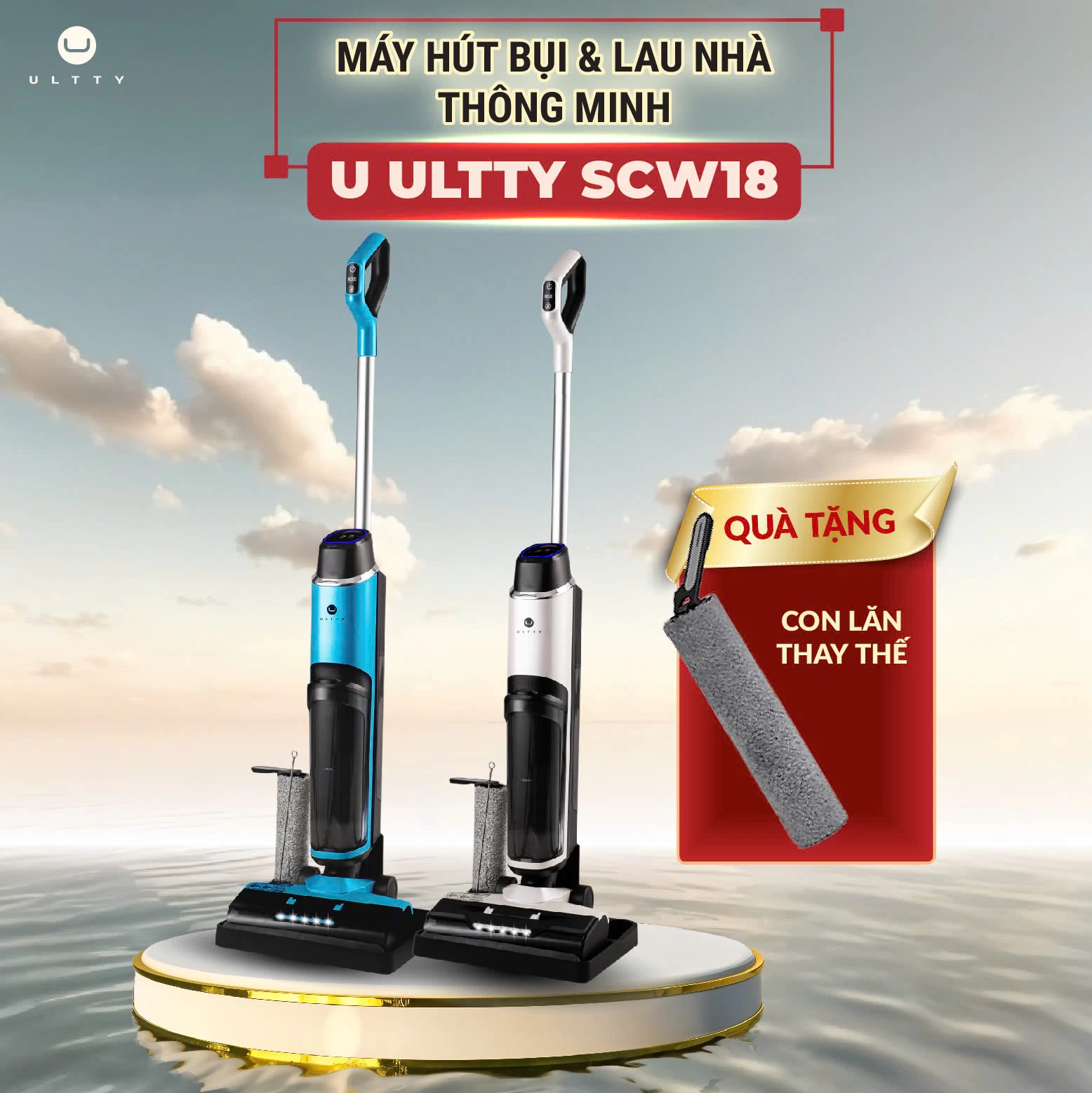 Máy Lau Nhà Hút Bụi Thông Minh U Ultty SCW18