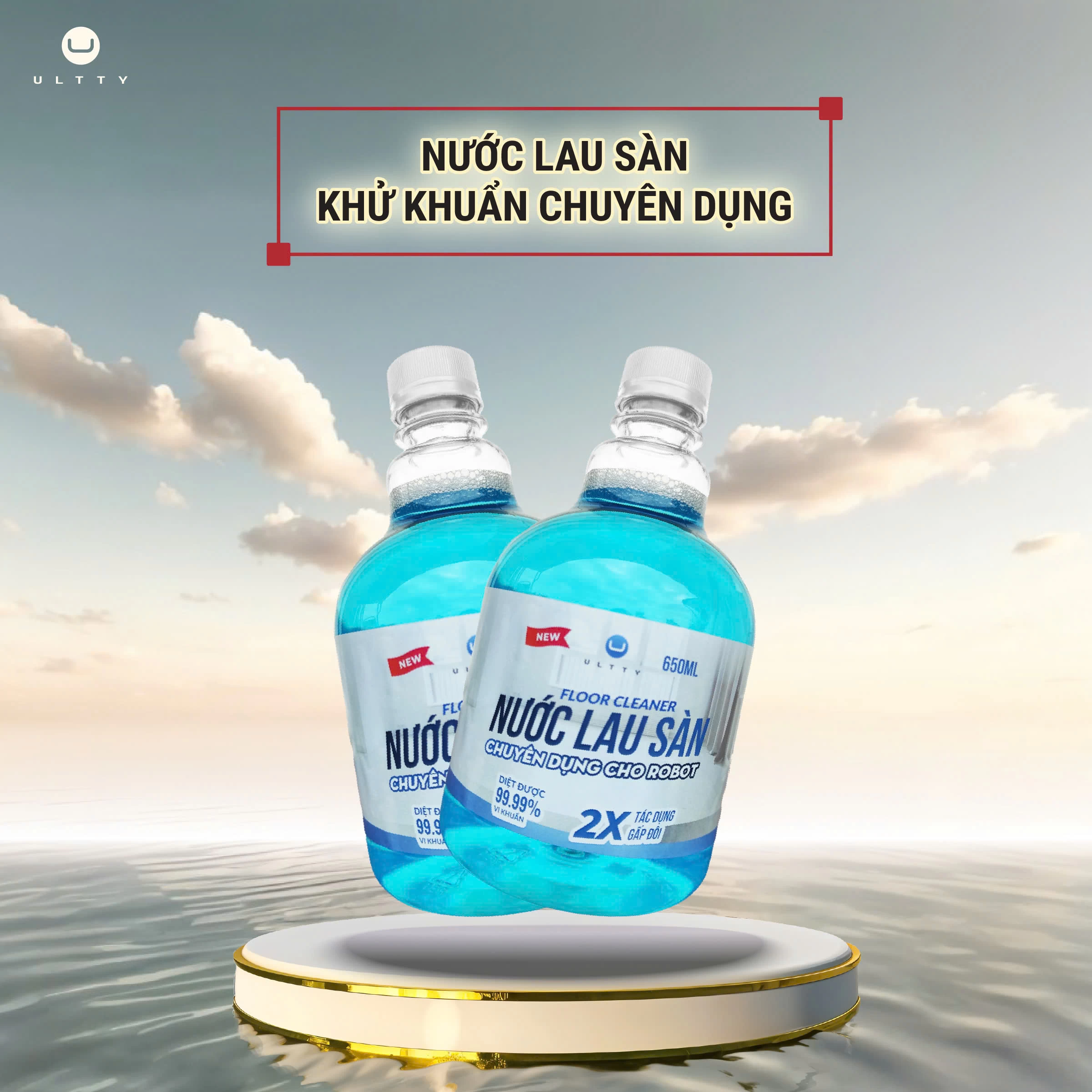Nước lau sàn khử khuẩn chuyên dụng cho Robot U-Ultty