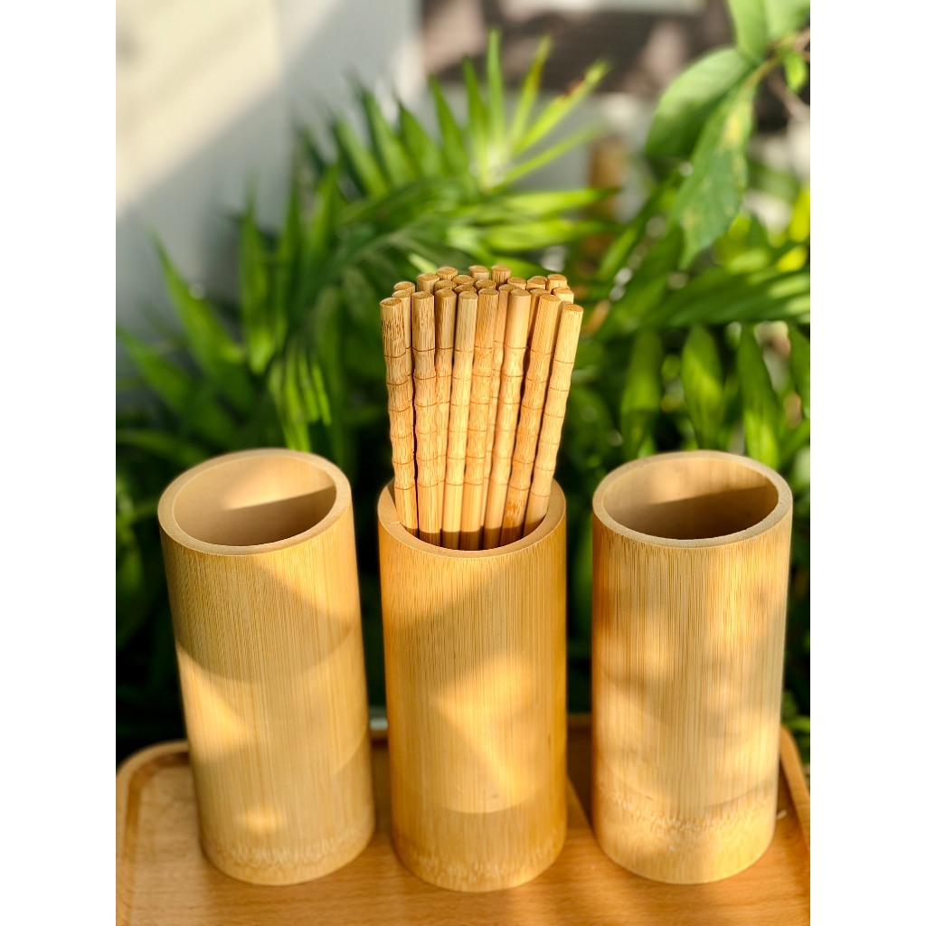 Ống Đựng Đũa Thìa Muỗng Bằng Tre Tự Nhiên