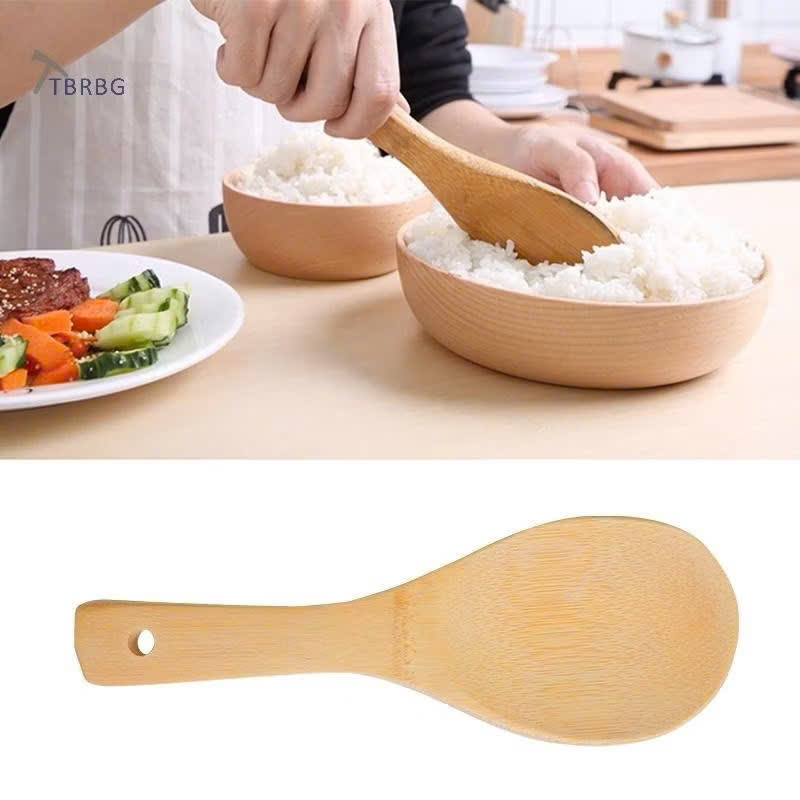 Muôi Cơm Gỗ Sạch, Xới Cơm, Trộn Cơm Dài 22cm