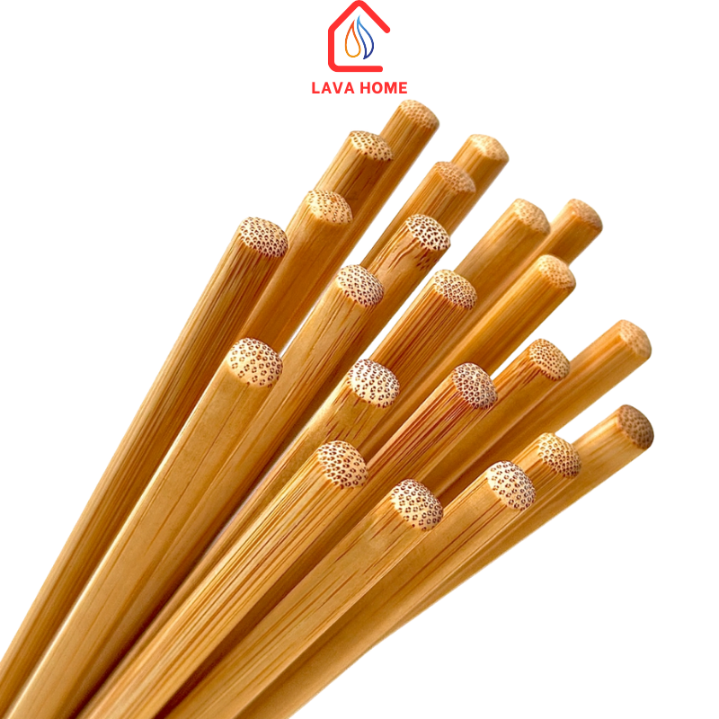 Đũa Tre Trơn Mộc Tự Nhiên 24cm Kháng Khuẩn An Toàn Hộp 10 Đôi