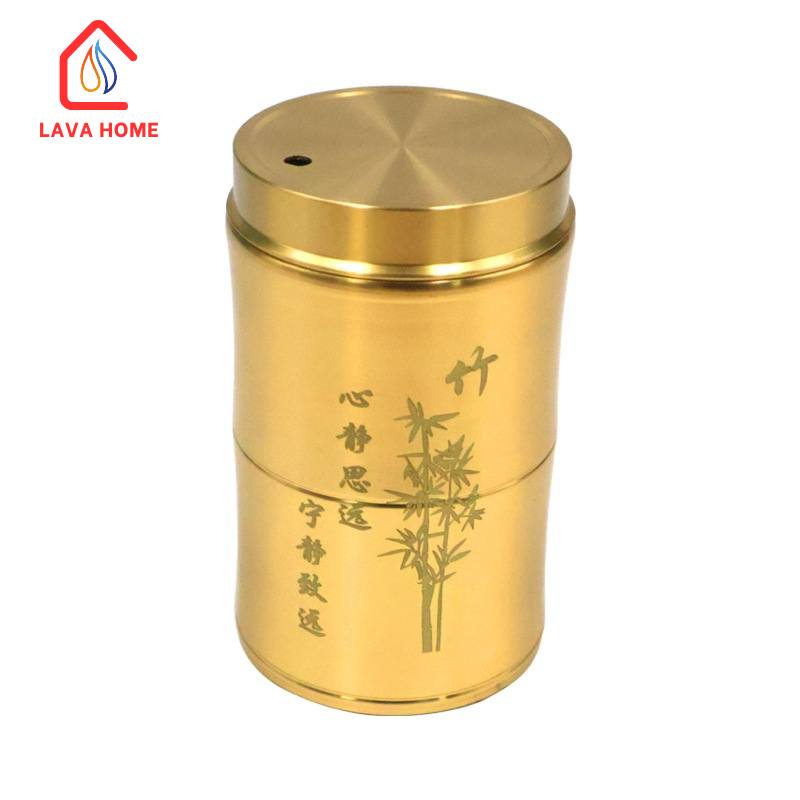 Hộp Đựng Tăm Đồng Thau Hình Trúc Cao Cấp