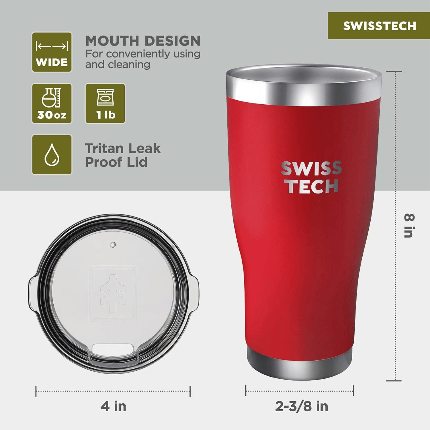 Ly / Cốc giữ nhiệt SWISS TECH TUMBLER 900 ml