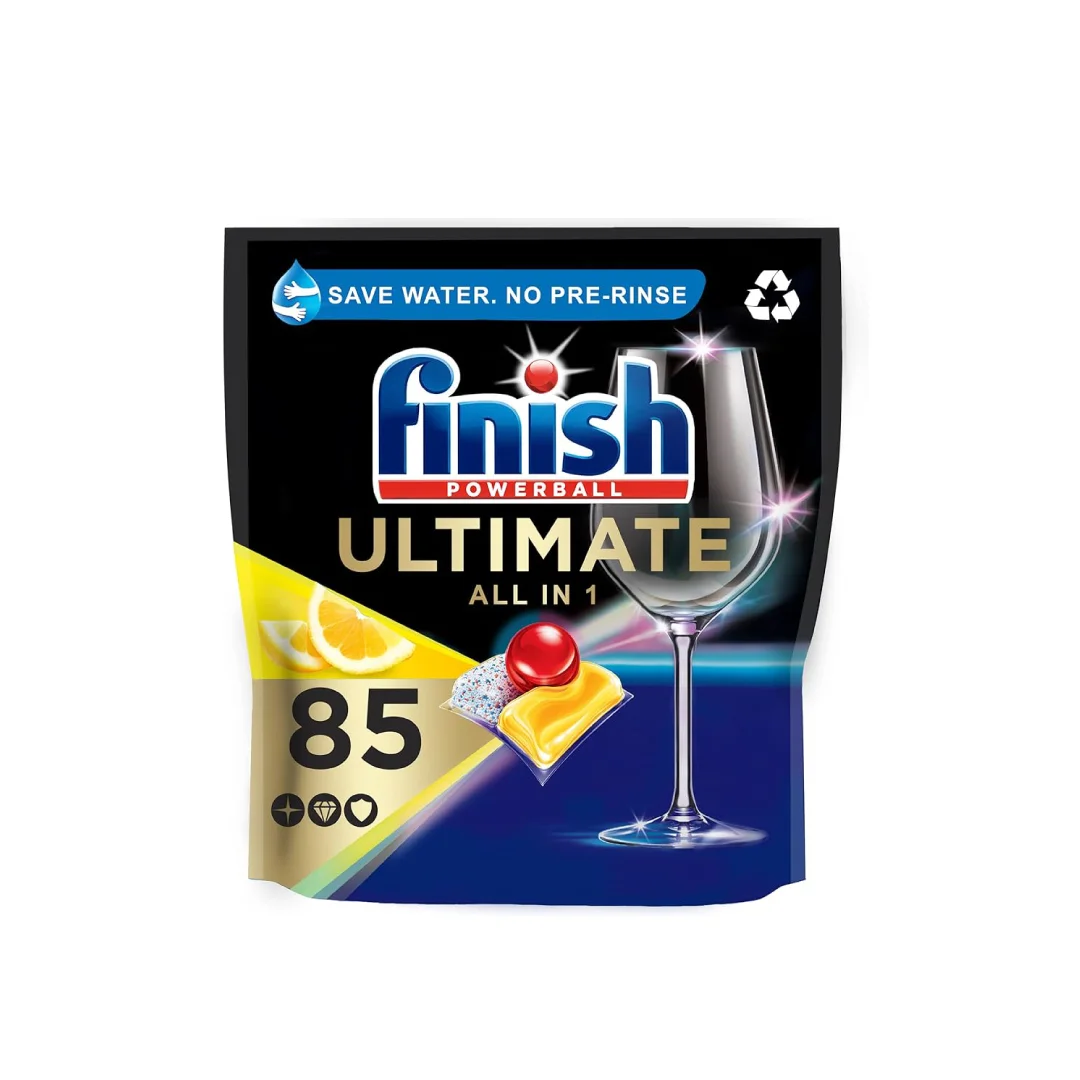 Viên rửa bát Finish Ultimate Plus túi 85 viên hương chanh