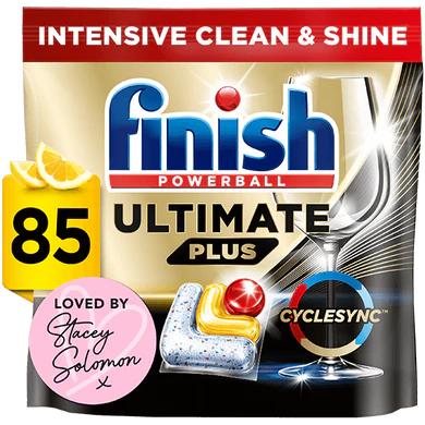 Viên rửa bát Finish Ultimate Plus túi 85 viên hương chanh