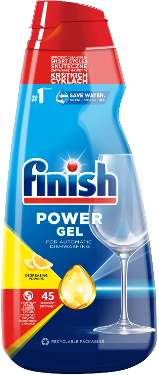 Gel rửa bát Finish Powrer 1 lít