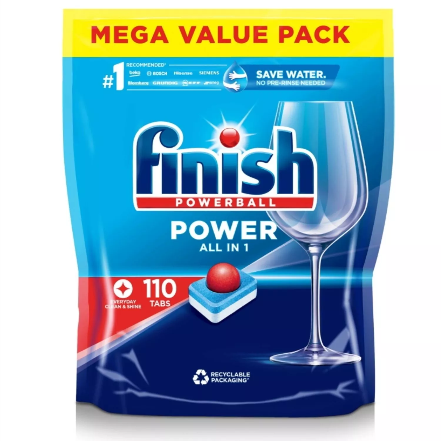 Viên rửa bát Finish Power All in one 110 viên