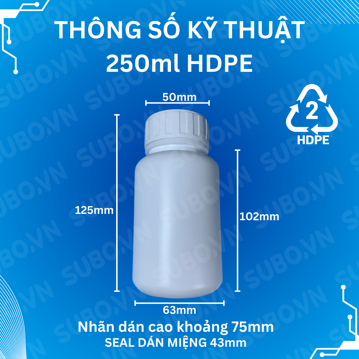 Hũ Nhựa 250ml HDPE