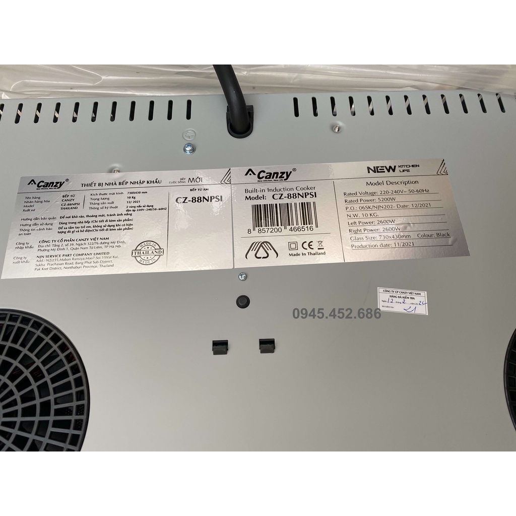 Bếp từ đôi Canzy CZ-88NPSH