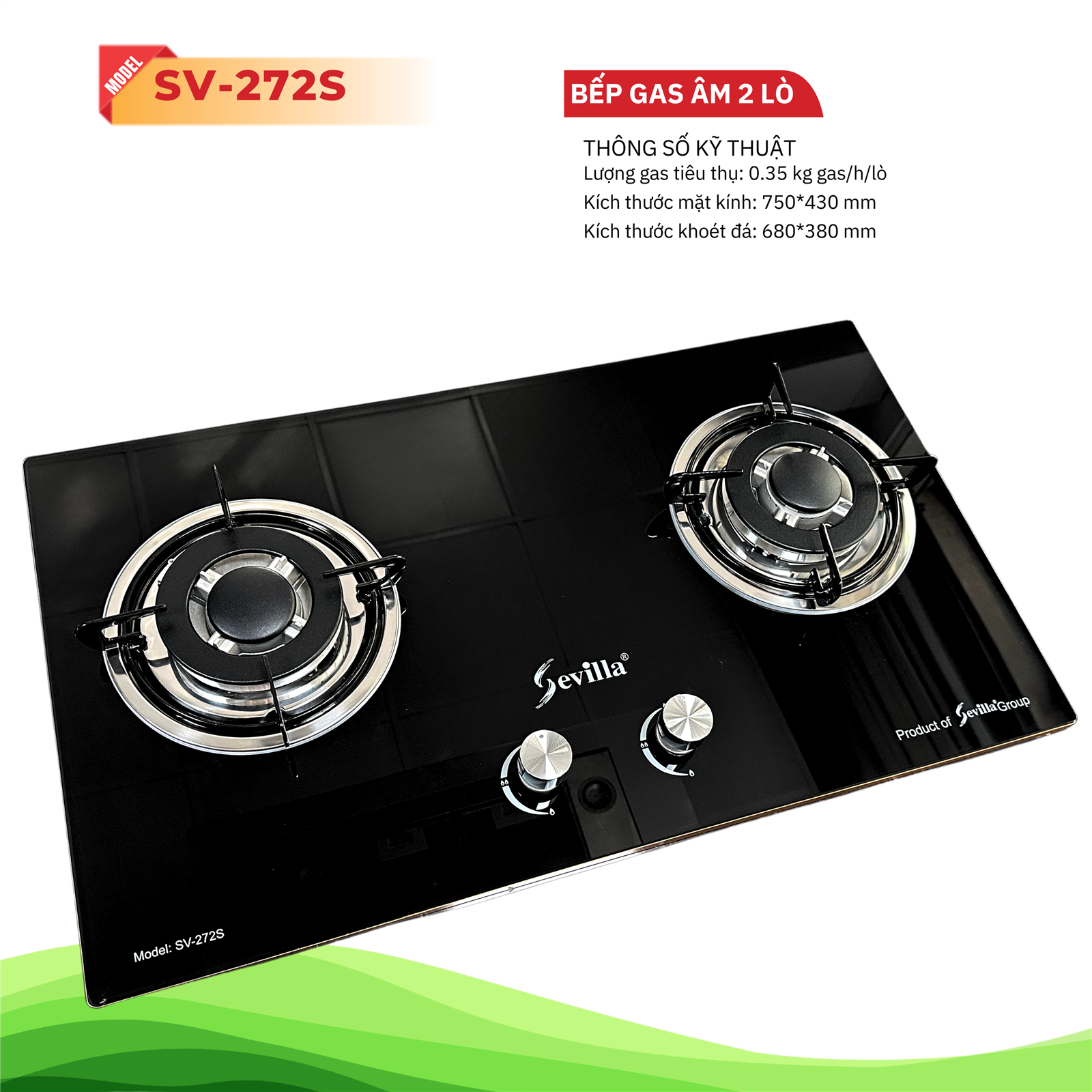 Bếp gas âm Sevilla SV-272S