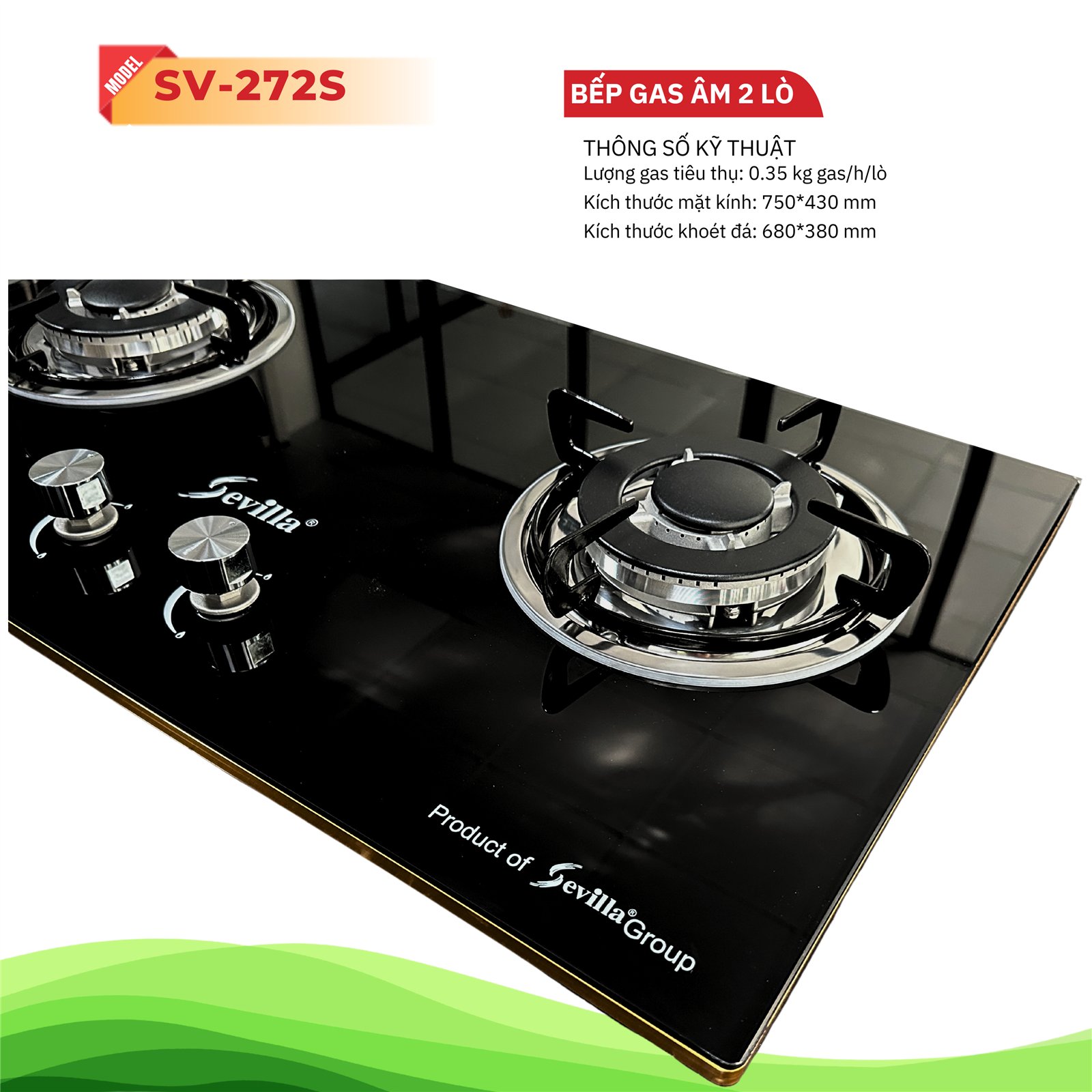 Bếp gas âm Sevilla SV-272S