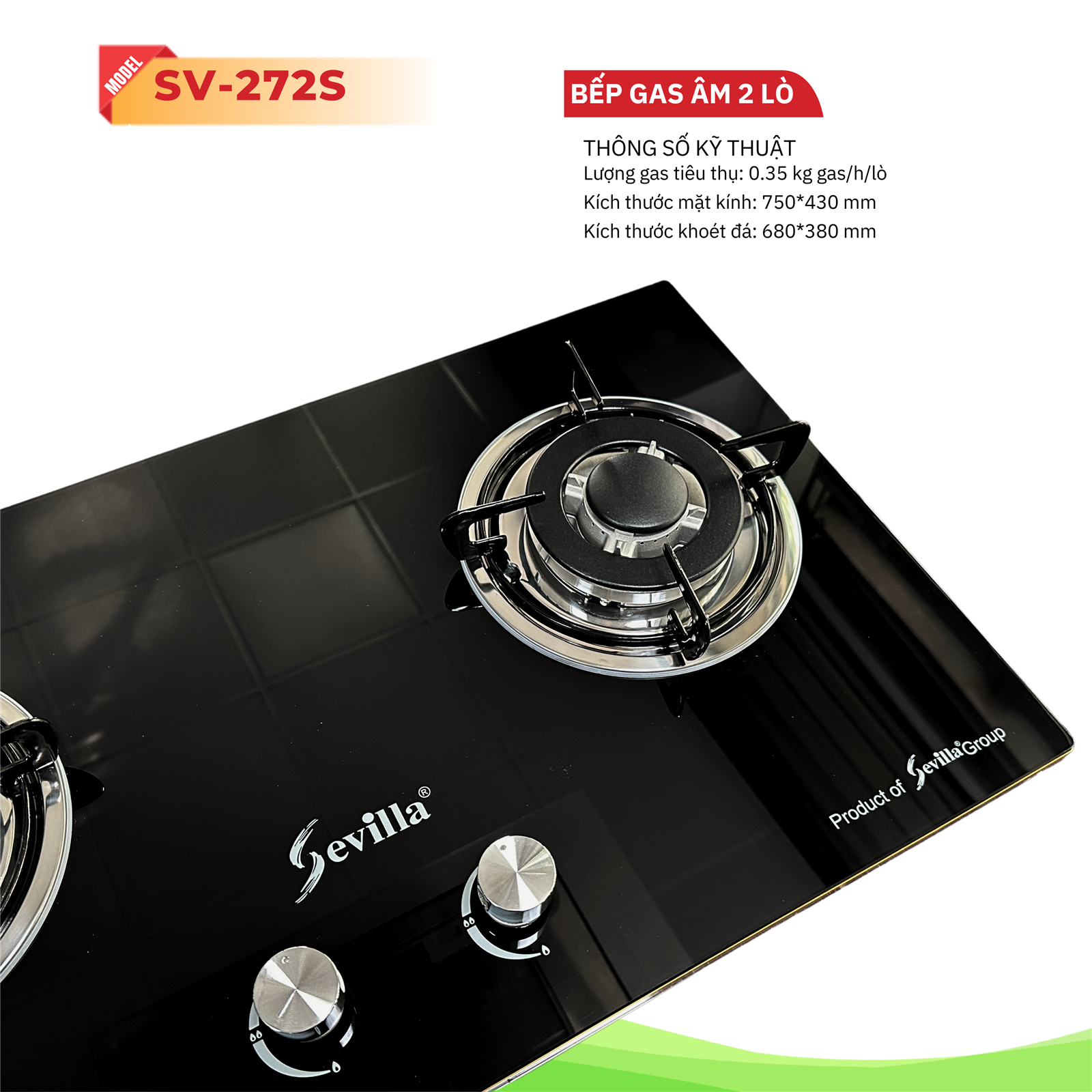 Bếp gas âm Sevilla SV-272S