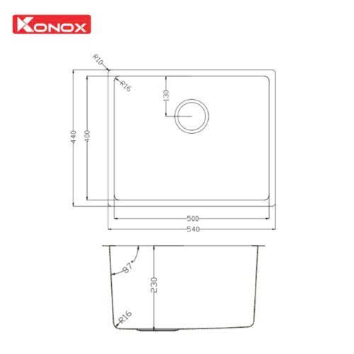 Chậu rửa bát Konox Tari 500SM