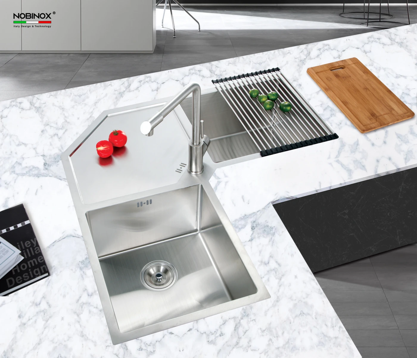 CHẬU RỬA BÁT 2 HỐ NOBINOX LIKEN NL700