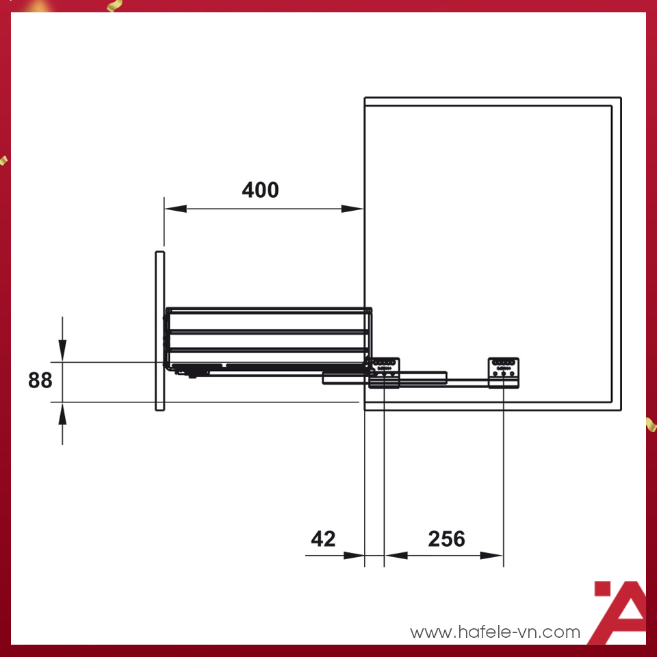 RỔ BÁT ĐĨA CAPPELLA INOX 304 800mm Hafele 549.08.013
