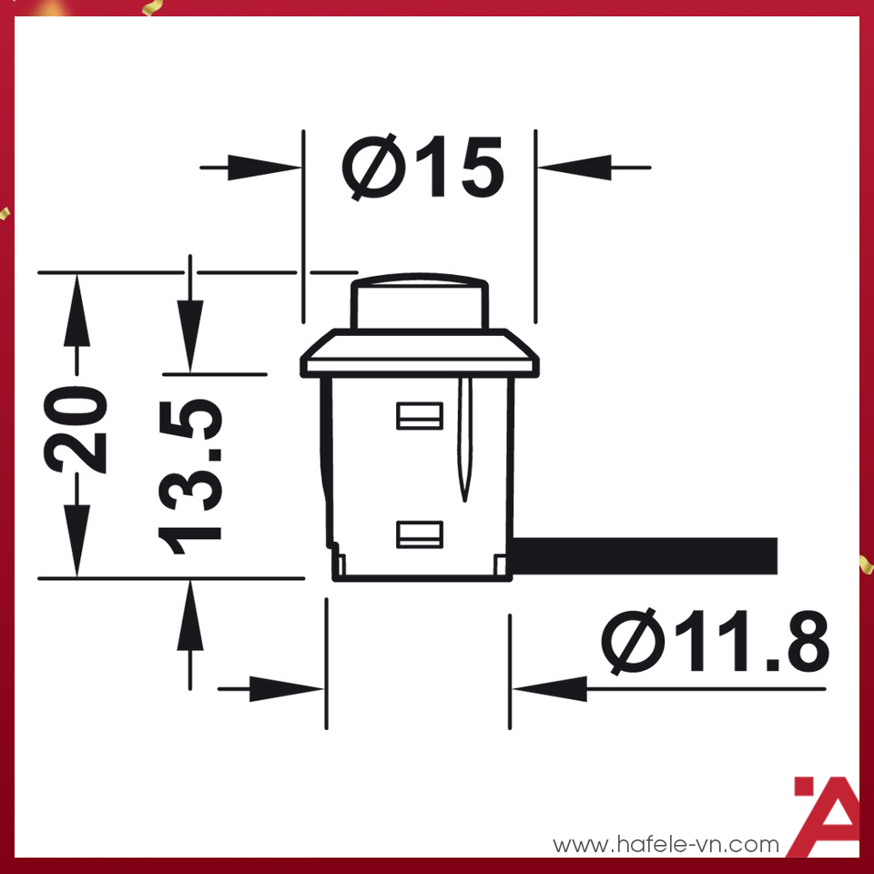 CÔNG TẮC NHẬN BẬT/TẮC HAFELE 833.89.108
