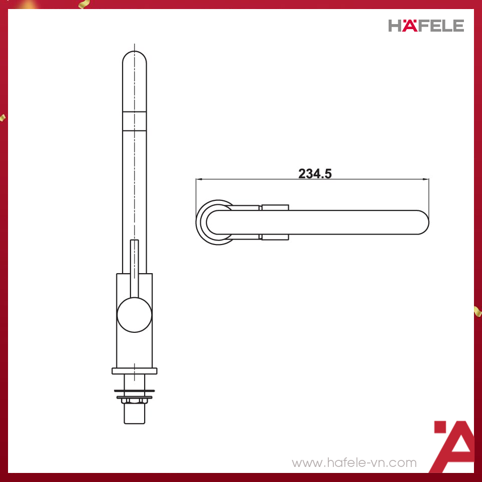 VÒI BẾP Hafele HT21-CC1F245U 577.55.260
