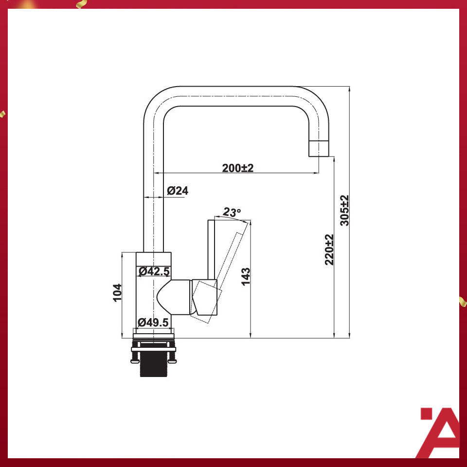 VÒI BẾP Hafele HT21-CH1F220U 577.55.250