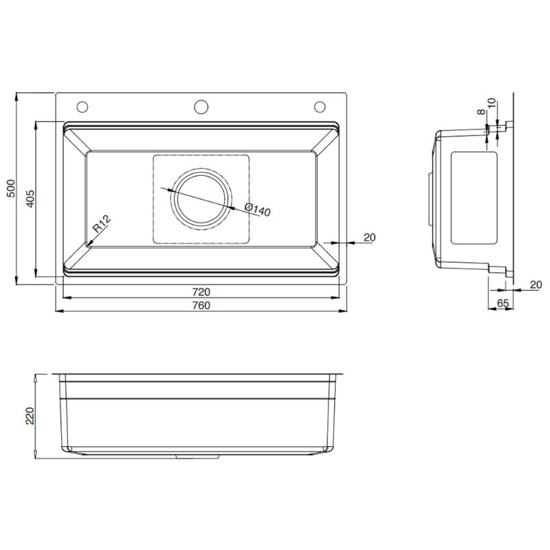 Chậu rửa bát Kluger KWF8161FB  S76