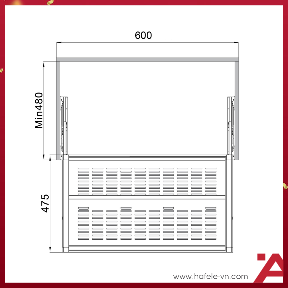 Kệ Để Giày Bằng Kim Loại 800mm Hafele 807.95.863