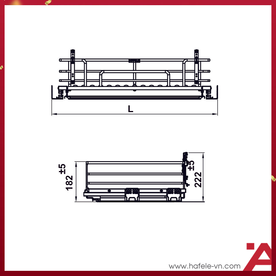 Rổ Xoong Nồi Kason Flex INOX 304 900mm Hafele 549.04.057