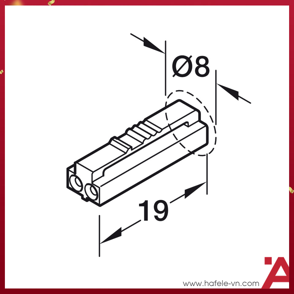 Cảm biến cửa cho thanh dẫn đèn hafele 833.89.253