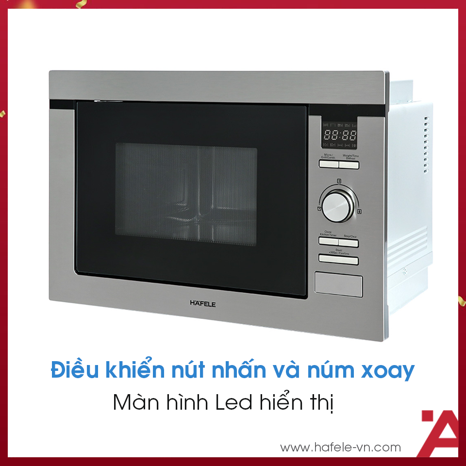 LÒ VI SÓNG KẾT HỢP NƯỚNG ÂM TỦ HAFELE HM-B38D 538.31.200