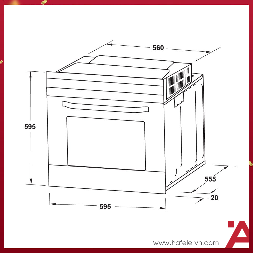 LÒ NƯỚNG ÂM TỦ Hafele HO-4K70A 538.61.451