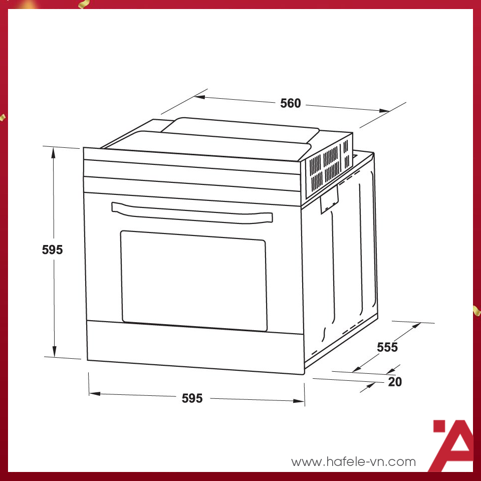 LÒ NƯỚNG ÂM TỦ Hafele HO-2KT65A 538.61.441