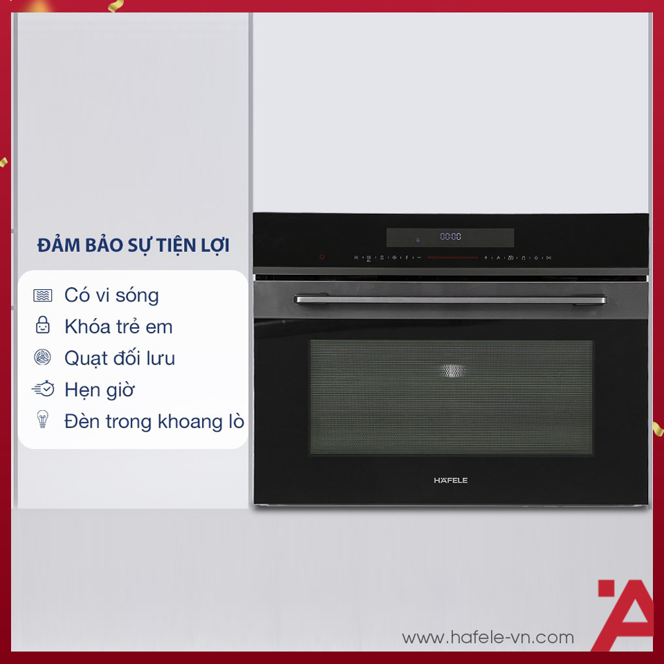 LÒ NƯỚNG KẾT HỢP VI SÓNG ÂM TỦ HAFELE HCO-8T50A 538.01.431