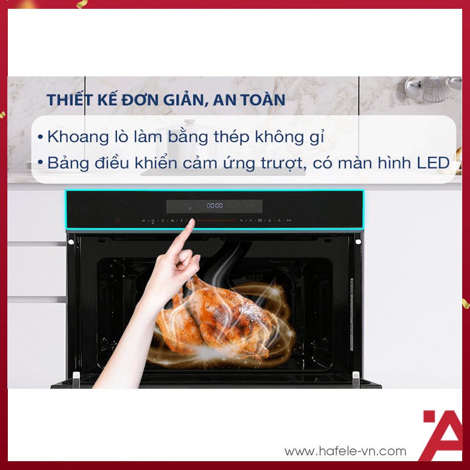 LÒ NƯỚNG KẾT HỢP VI SÓNG ÂM TỦ HAFELE HCO-8T50A 538.01.431