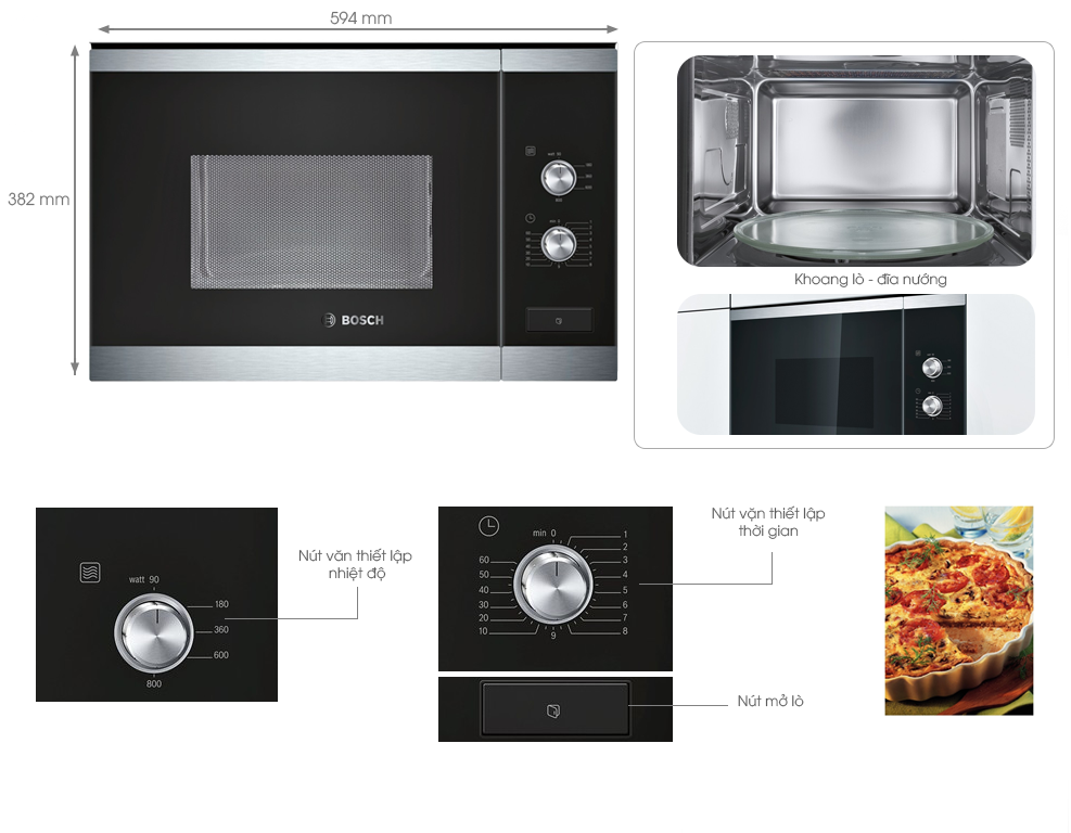 Lò vi sóng âm tủ Bosch BEL520MS0K