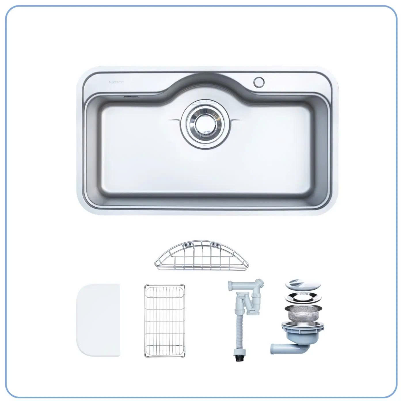 CHẬU RỬA BÁT 1 HỐ NOBINOX ROSA NN995D