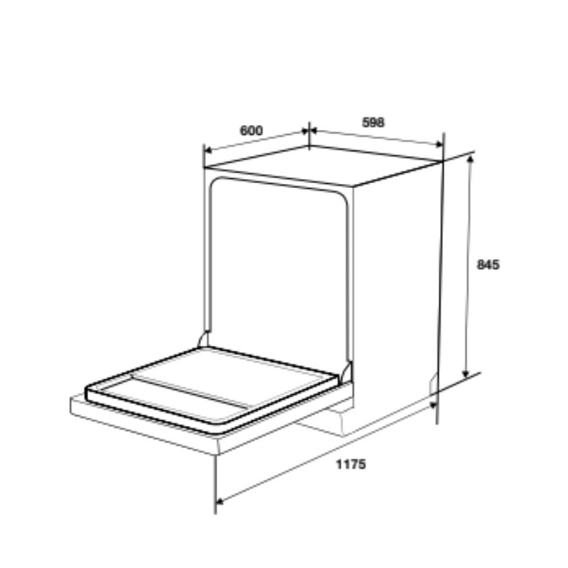 MÁY RỬA CHÉN ĐỘC LẬP Hafele HDW-F601G 535.29.592