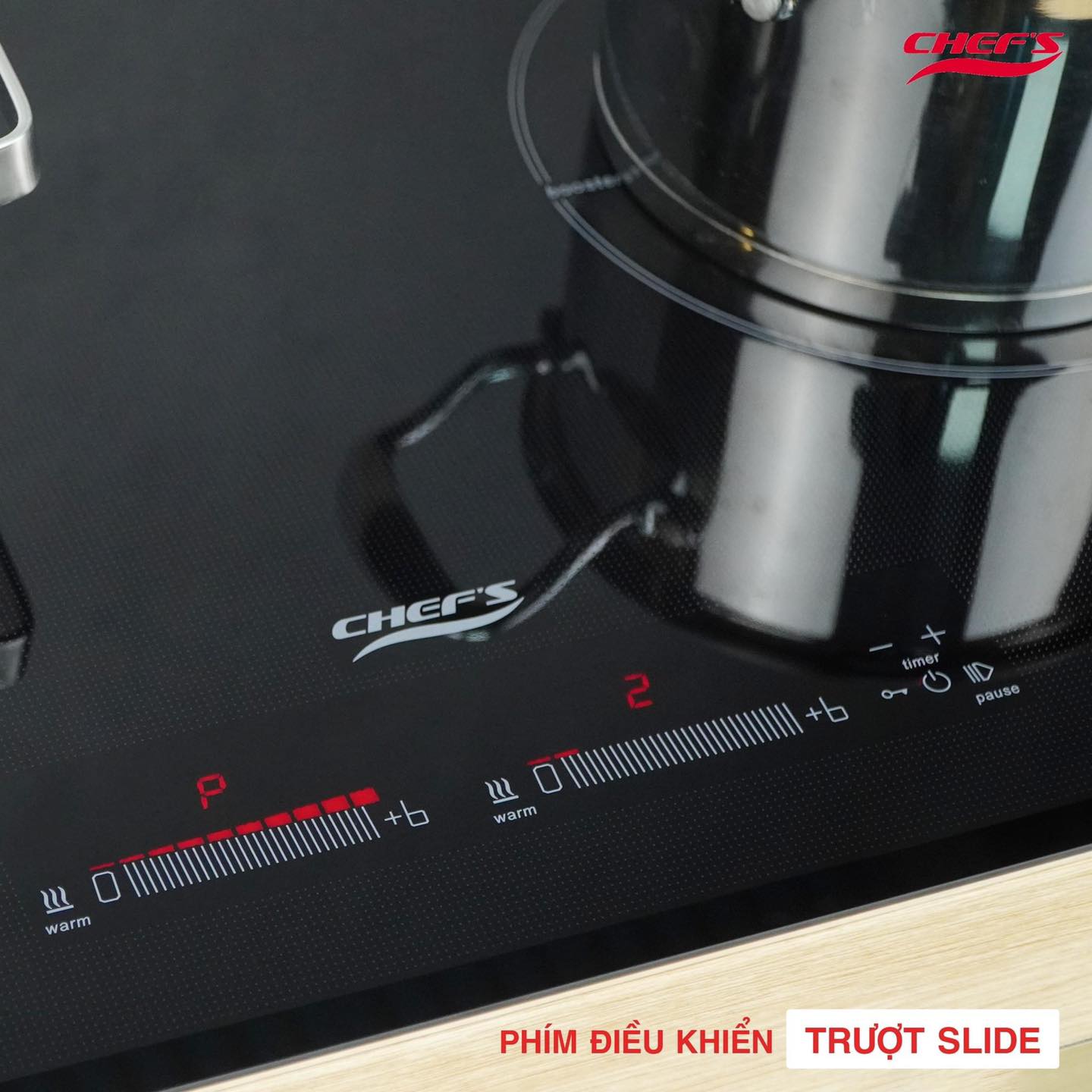 Bếp từ đôi Chefs EH DIH888P
