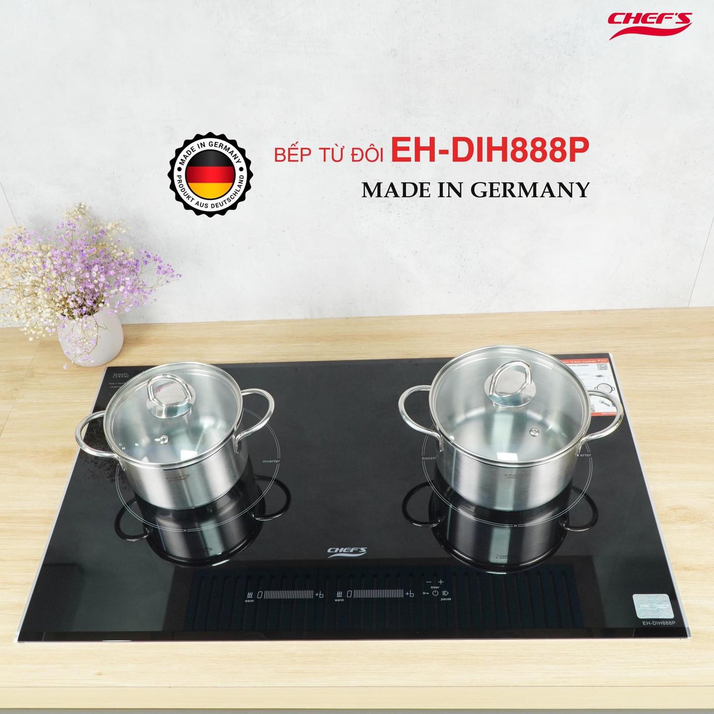 Bếp từ đôi Chefs EH DIH888P