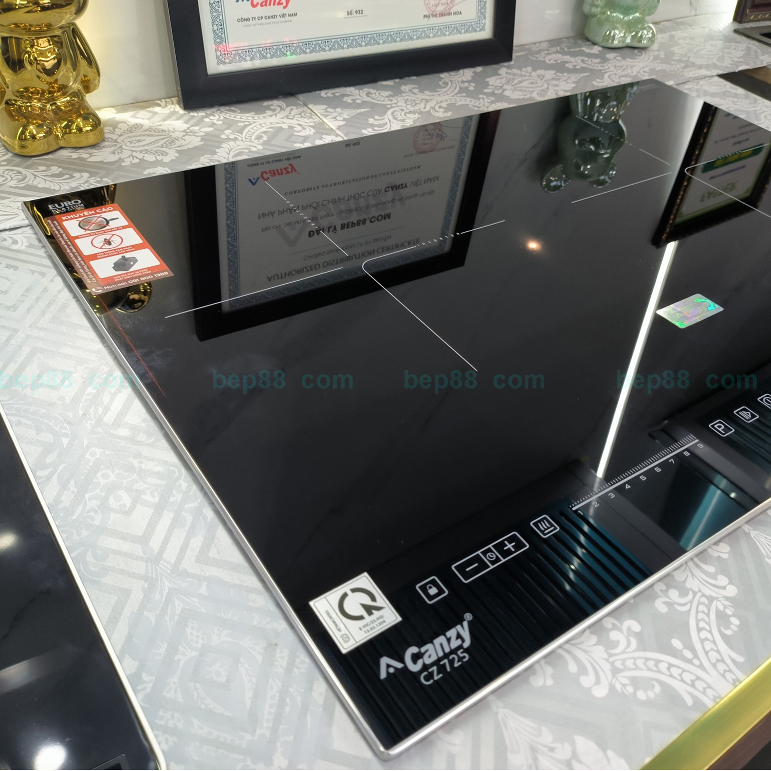 Bếp từ đôi Canzy 725 - Kích thước 60cm