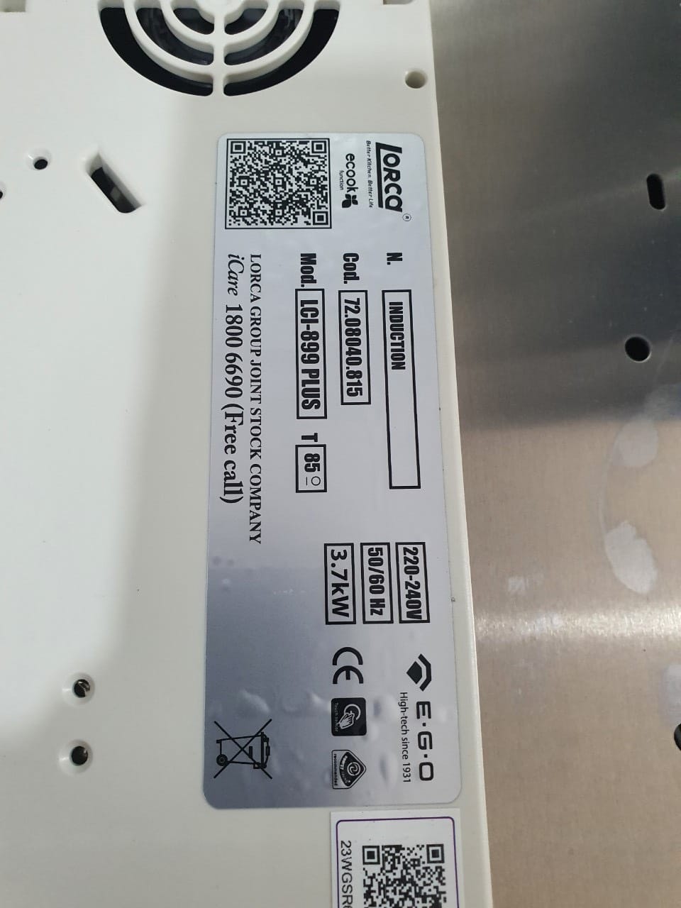 BẾP TỪ ĐÔI LORCA LCI 899 PLUS