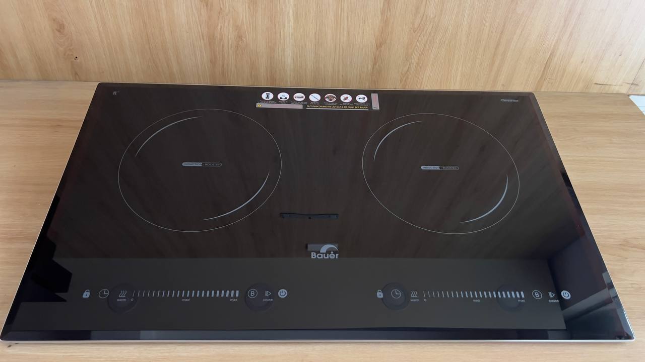 Bếp từ đôi Bauer 3008SI | Tặng máy hút mùi + Tặng bộ nồi 4 món