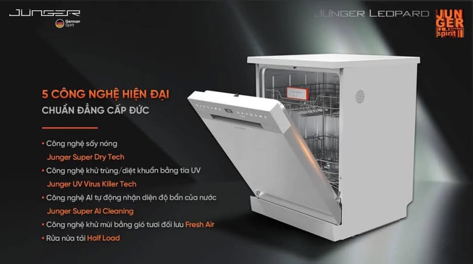 Máy rửa bát Junger Leopard DWJ-140
