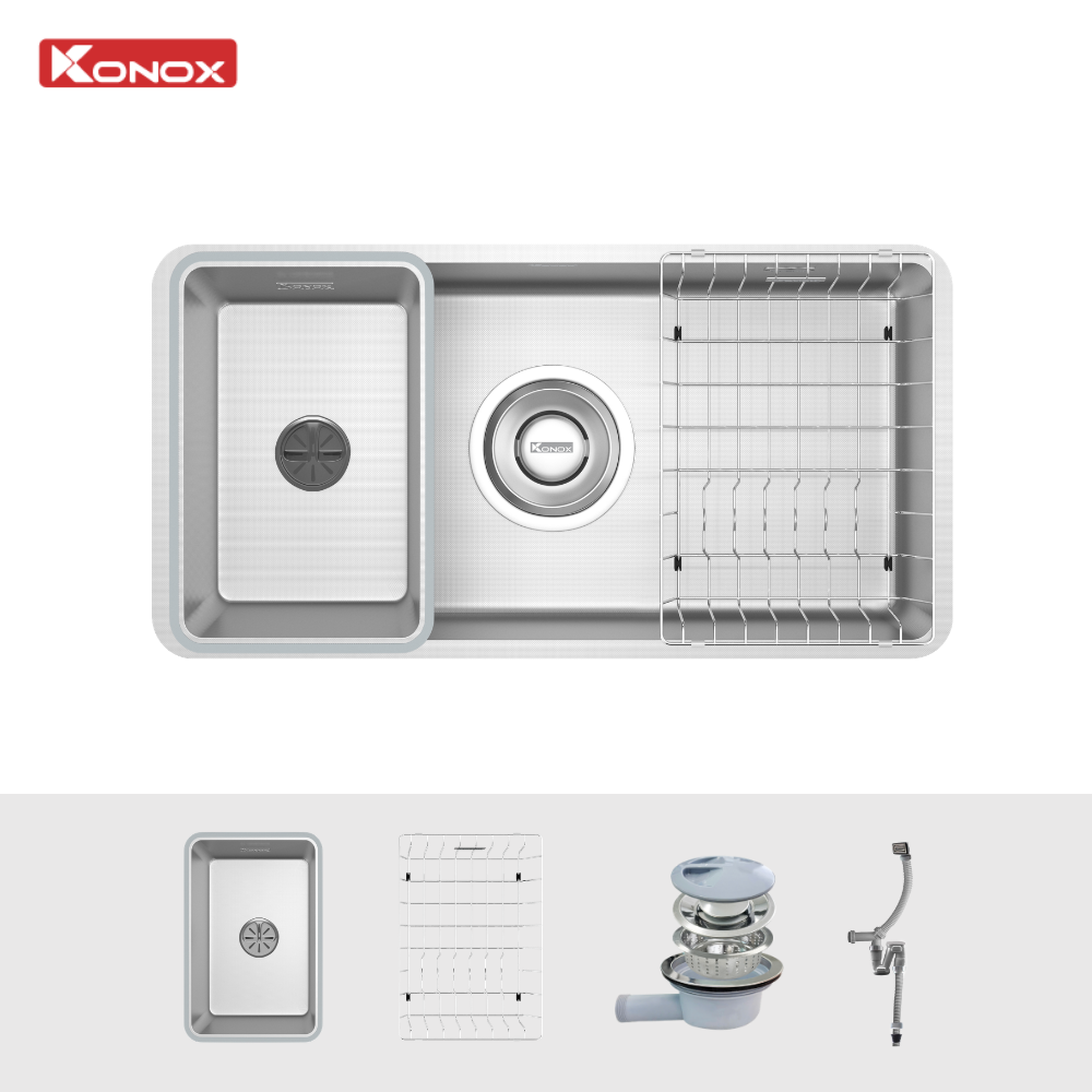 Chậu rửa bát Konox 1 hố chống xước Dekor 800SU