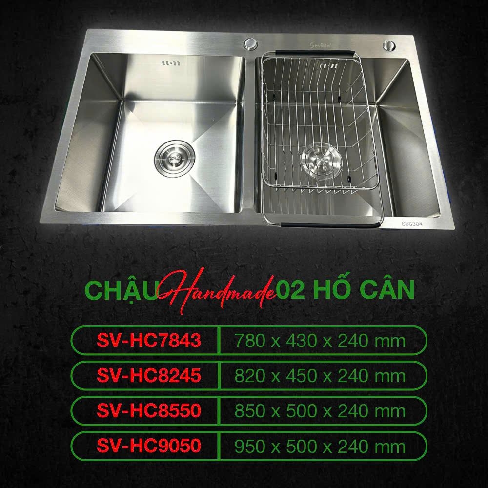 Chậu rửa chén Sevilla SV-HC7843/HC8245/HC8550/HC9050