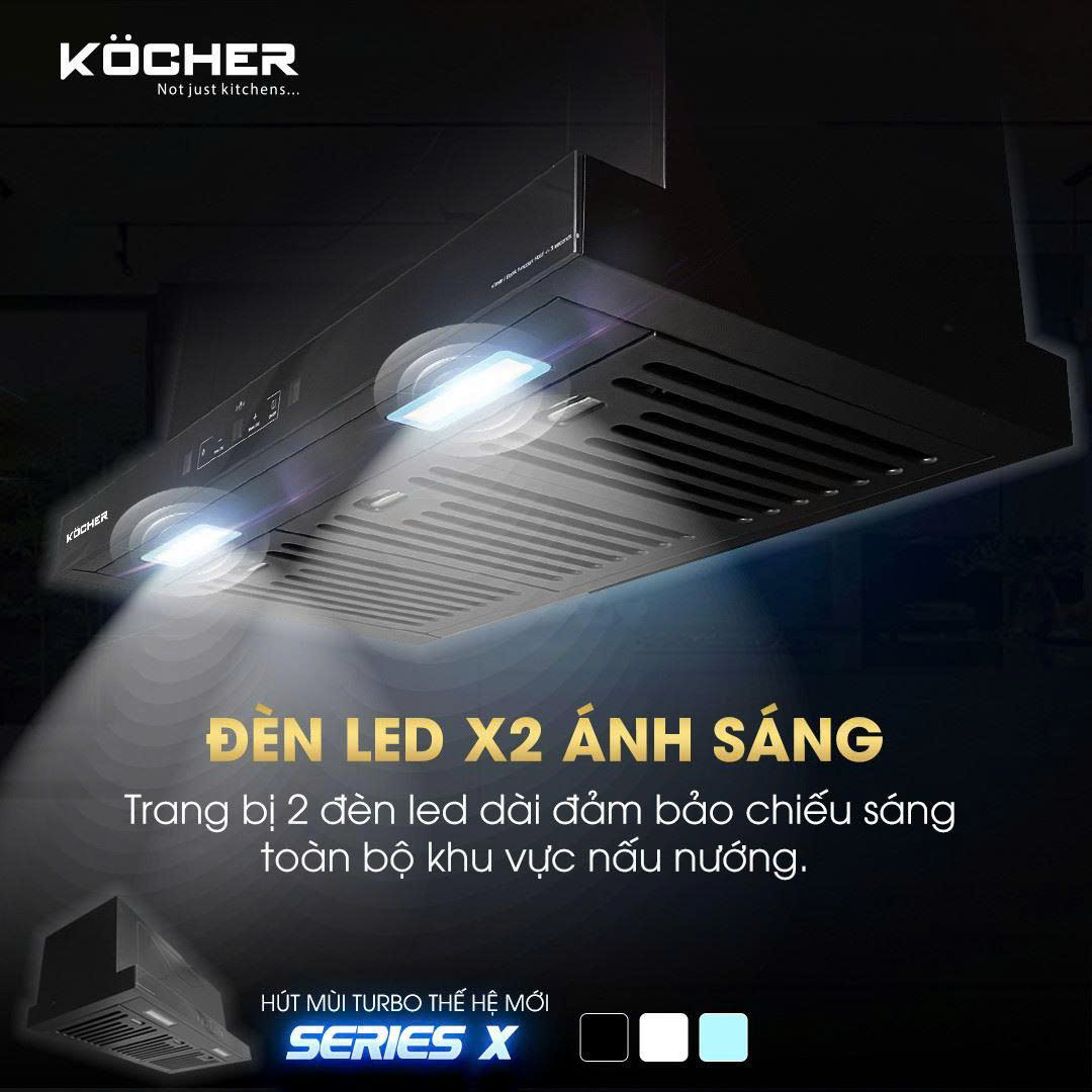 Máy hút mùi âm tủ Kocher Turbo 350D