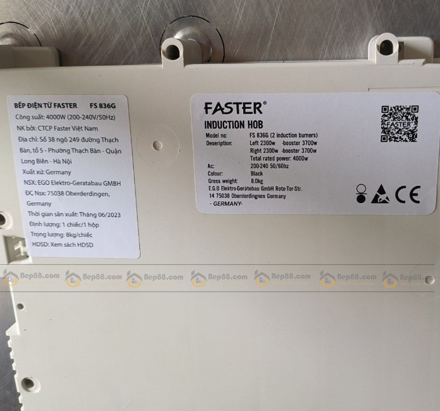Bếp từ đôi Faster FS 836G - Germany