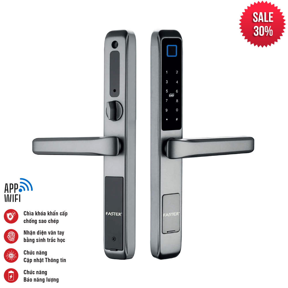 Khóa Faster cửa nhôm FS6800 Grey
