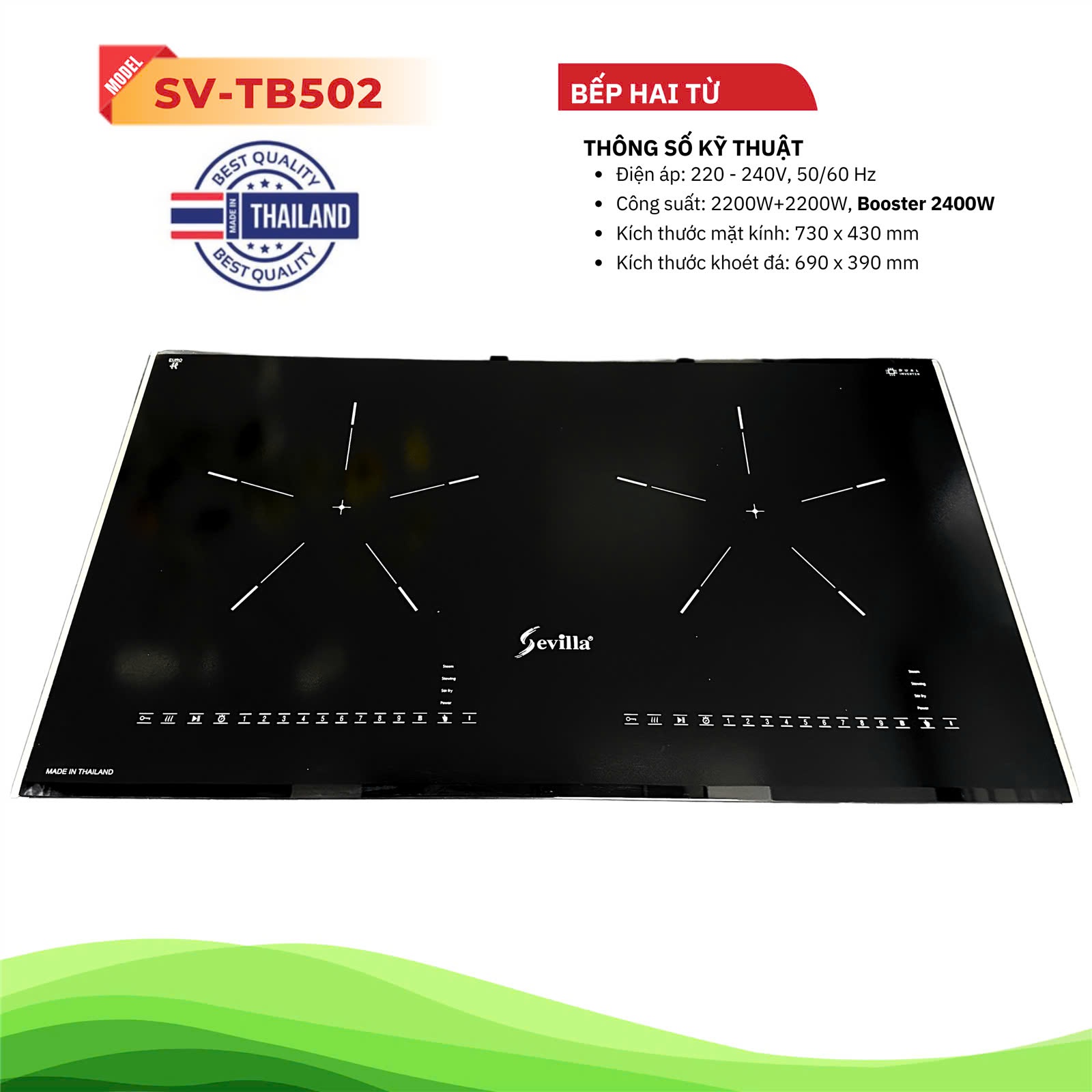 Bếp từ đôi sevilla SV TB502