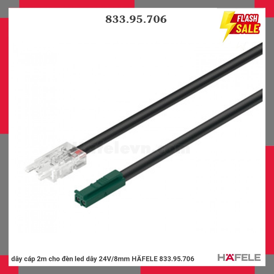DÂY CÁP 2M CHO ĐÈN LED DÂY 24V 5A hafele 833.95.706
