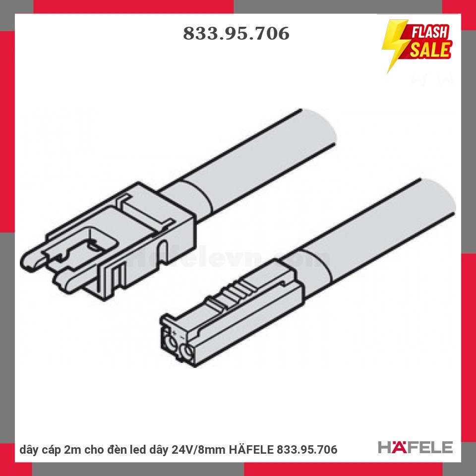 DÂY CÁP 2M CHO ĐÈN LED DÂY 24V 5A hafele 833.95.706